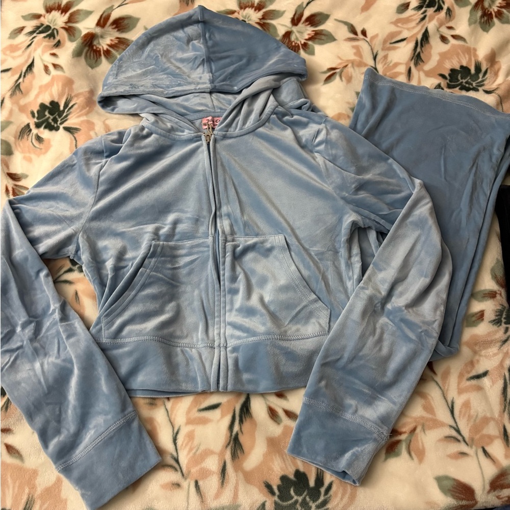 Juicy Couture Light Blue Velour Jacket